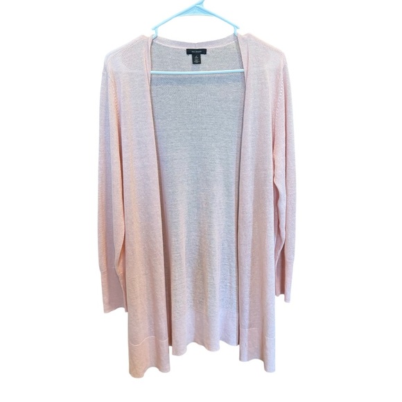 Halogen Blush Long Open-Front Cardigan Sweater - Picture 1 of 3